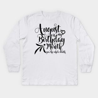 August Kids Long Sleeve T-Shirt